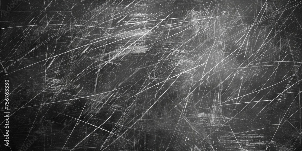 A black and white photo of a scratched surface. Suitable for backgrounds or textures