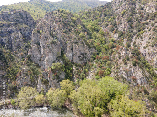 Struma River passing through the Kresna Gorge, Bulgaria photo