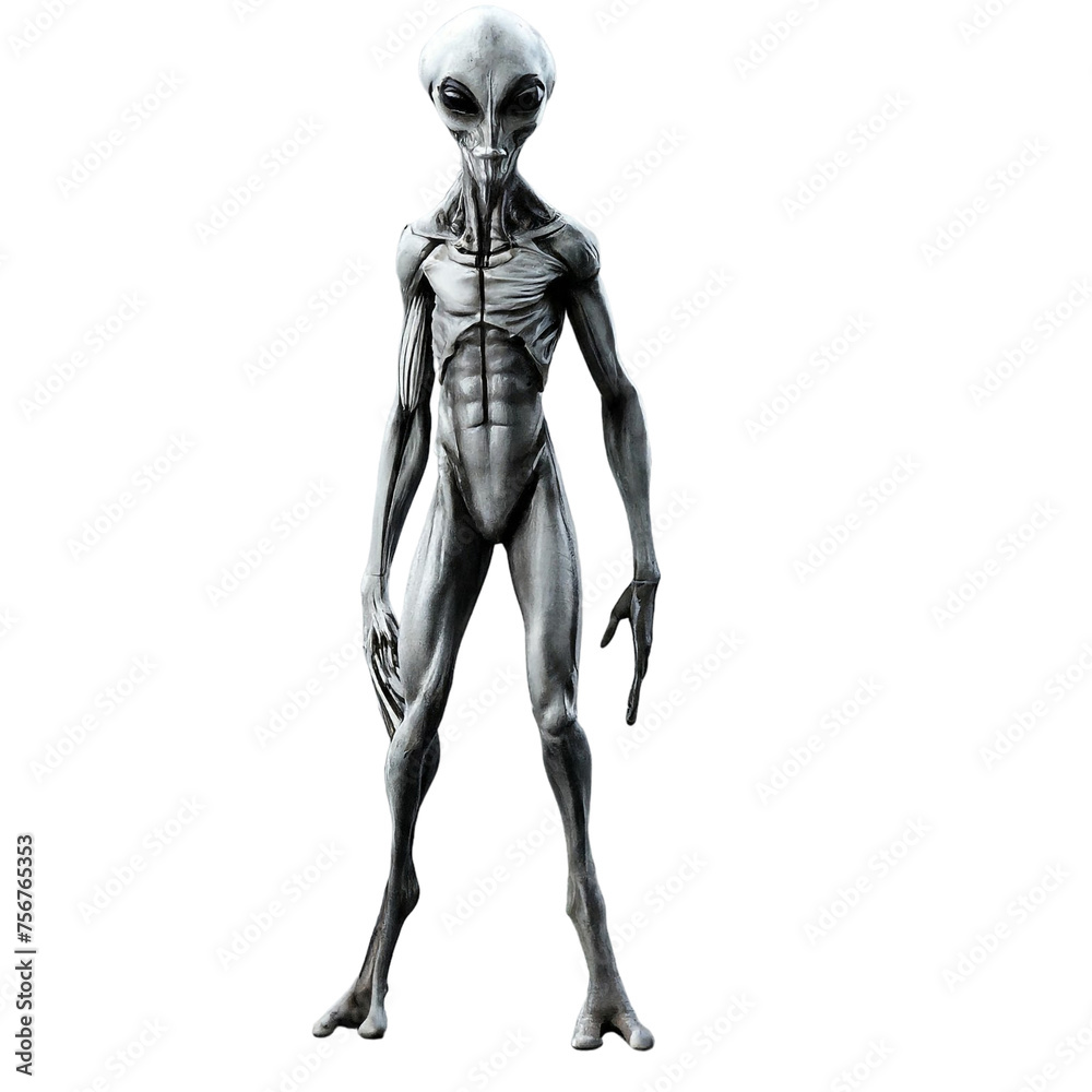 Alien isolated on transparent background