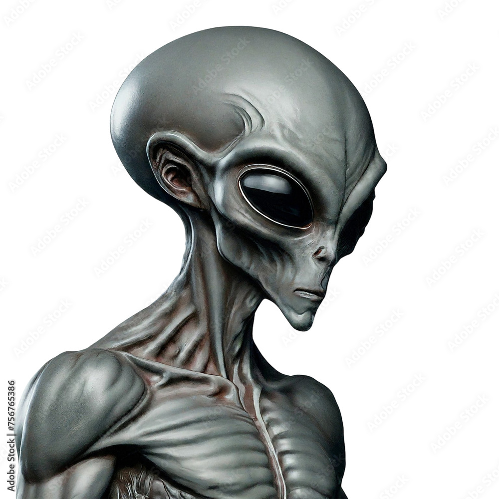 Alien isolated on transparent background