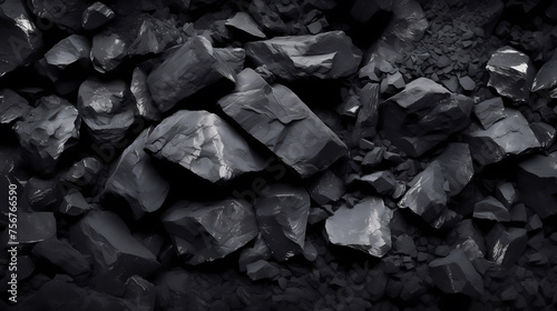 Coal mineral black color as background for geology or engineering projects