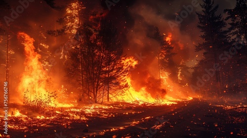 Photo of a Forest Fire