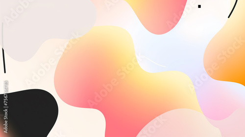 Abstract vector shapes in pastel colors  creating an elegant and premium logo for the Glowing Holographic Gradient. Trendy Website background. Music remix background banner.Copy paste area for texture