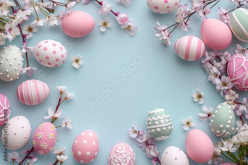 Blue and Pink Easter Egg Fr...