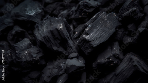 Close-up photo of crushed coal © xuan