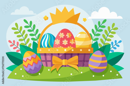 Holiday basket: Easter eggs of all shades
