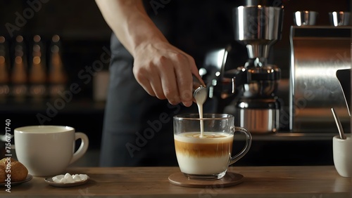 pouring coffee into a cup, ai generated © VitorCosta