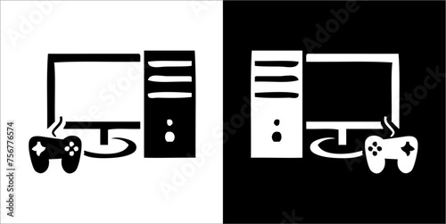 Illustration vector graphics of video game icon
