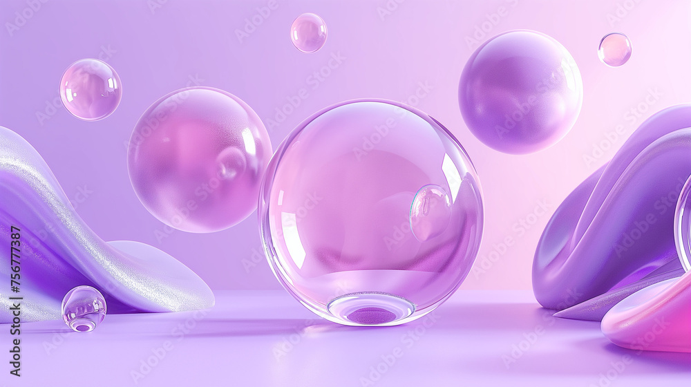 Obraz premium Serene Purple Dreamscape