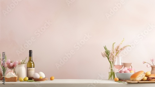 Easter still life with flowers