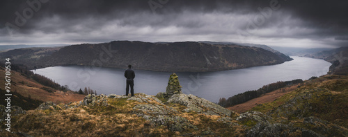 Photography view of the lake and mountains