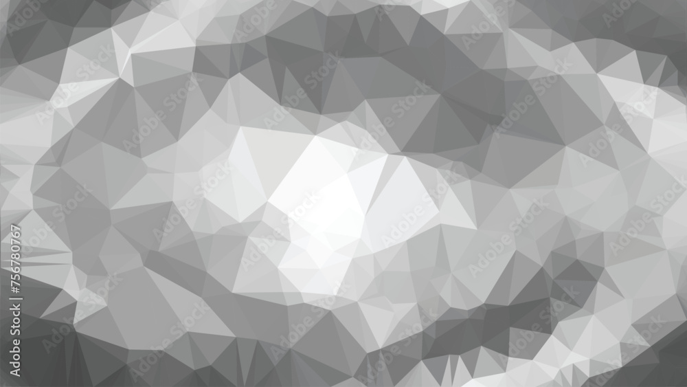 Obraz premium Vector Low poly abstract black and white background, trendy, geometric, business luxury polygonal wallpaper