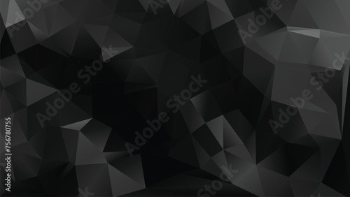 Vector Low poly abstract black background, trendy, geometric, business luxury polygonal wallpaper