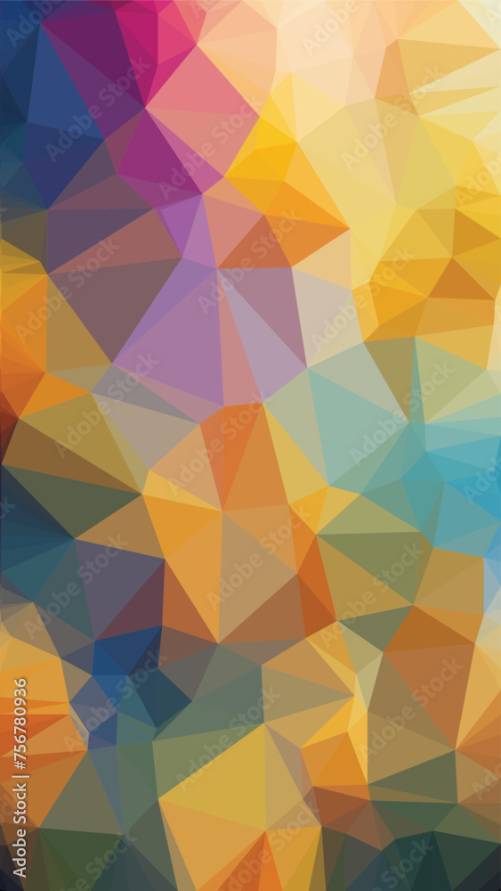 Fototapeta premium Low poly abstract colorful background, trendy, geometric, cyber polygonal wallpaper
