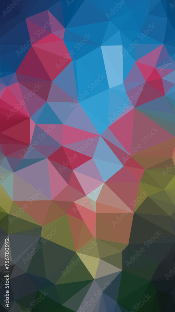 Fototapeta premium Low poly abstract colorful background, trendy, geometric, cyber polygonal wallpaper