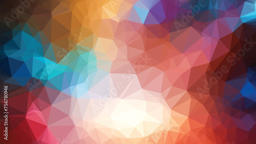 Low poly abstract colorful background  trendy  geometric  cyber polygonal wallpaper