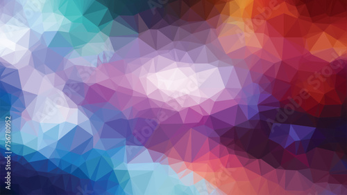 Low poly abstract colorful background, trendy, geometric, cyber polygonal wallpaper