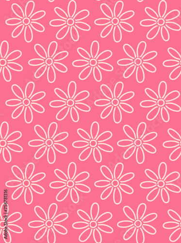 Flower Background  Daisy Texture  Daisy Wallpaper  Seamless Pattern  Floral Pattern  Flower Pattern  Daisy Pattern  Vector Illustration  Wedding Background  Nursery Wallpaper  Vector Illustration