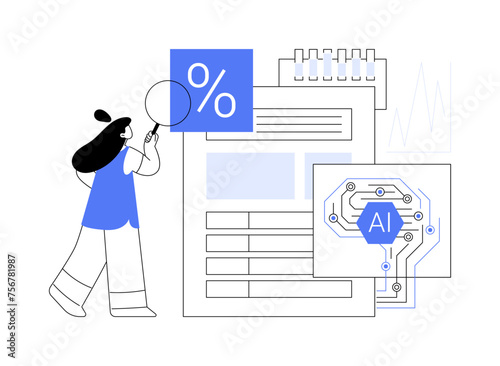 AI-Driven Credit Risk Assessment abstract concept vector illustration.