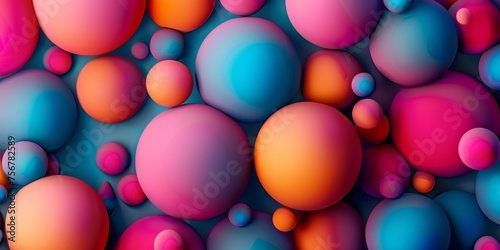 A colorful image of many different colored spheres - stock background.