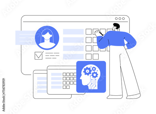 AI-Streamlined Administrative Tasks abstract concept vector illustration.