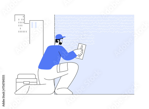 Wall texturing abstract concept vector illustration.