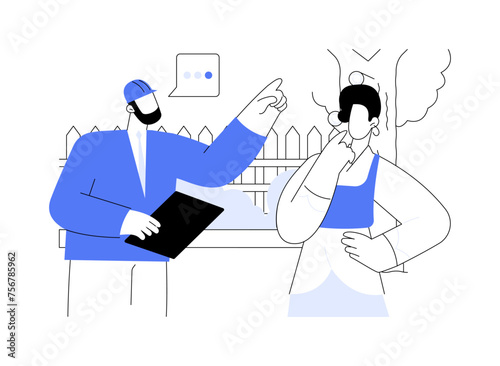 Landscape evaluation abstract concept vector illustration.