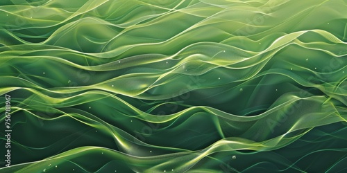A green wave with a lot of detail - stock background.