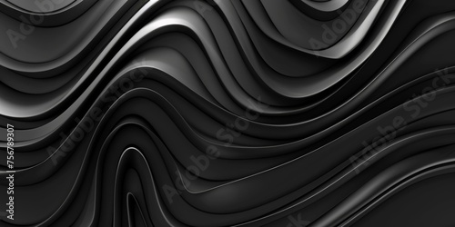 A black and white image of a wave with a black background - stock background.