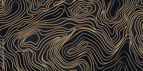 A black and orange patterned background with a line that is curved - stock background.