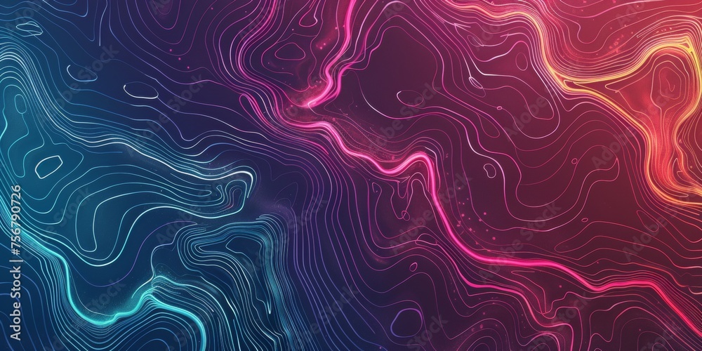 Fototapeta premium A colorful abstract background with a blue line and a red line - stock background.