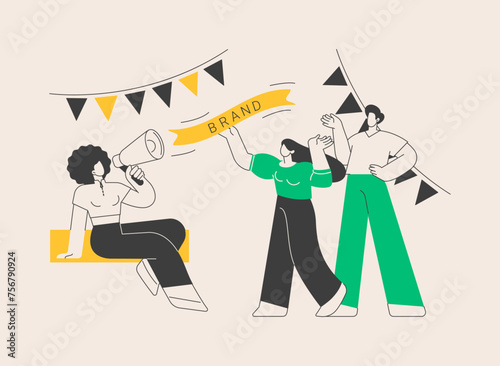 Brand event abstract concept vector illustration.