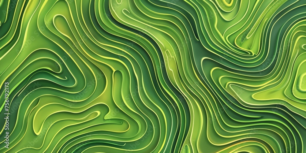 A green background with a wavy line pattern - stock background.