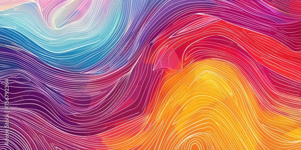 A colorful, abstract painting with a lot of lines and swirls - stock background. A colorful, abstract painting with a lot of lines and swirls - stock background.