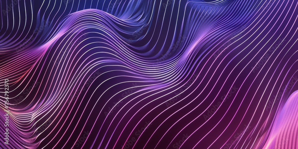 A purple and blue wave with white lines - stock background.