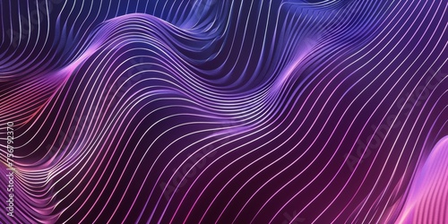 A purple and blue wave with white lines - stock background.