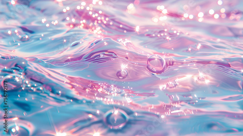 light pink wave, purest blue waters, sparking,clear and brave. Reflecting light in gentle sway, Love's depth unfurls in bright array,blue background