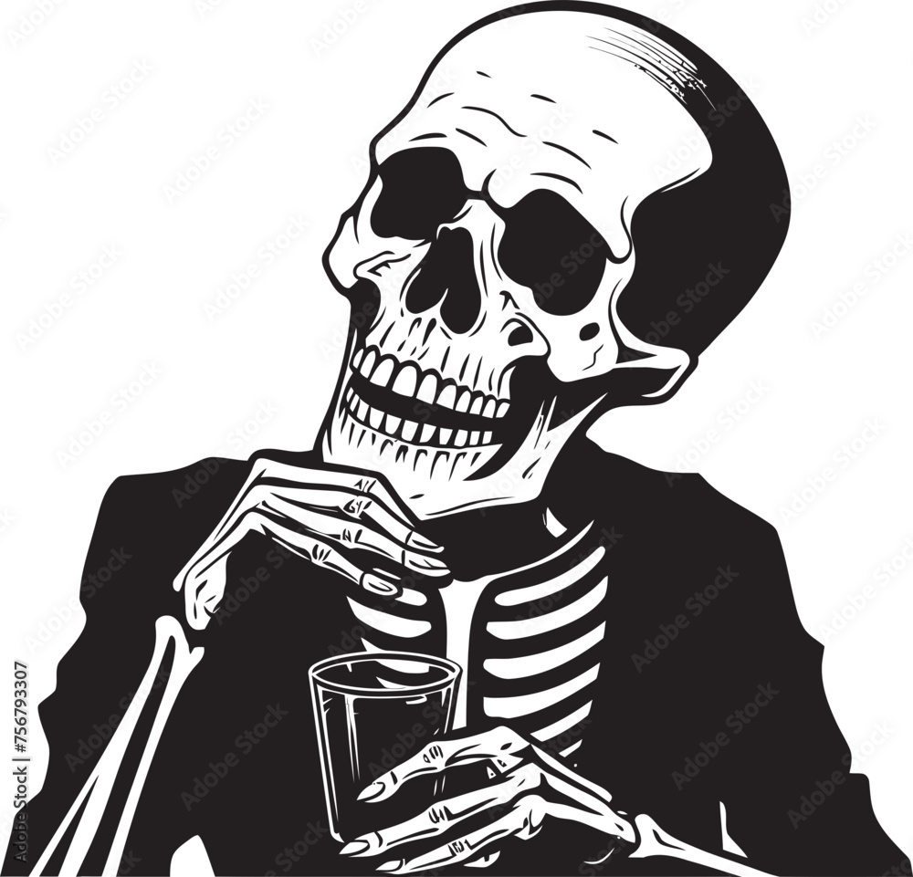 Drunken Skeleton: Spirited Vector Black Logo Icon Design Crafting the Night: Drunken Skeleton Logo Vector Unveiled Drunken Skeleton: Spirited Vector Black Logo Icon Design Crafting the Night: Drunken Skeleton Logo Vector Unveiled