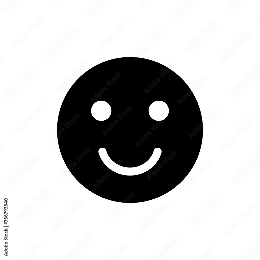 Fototapeta premium Smile icon vector isolated on white background. Smile vector icon. Emoticon Icon vector. Emoji