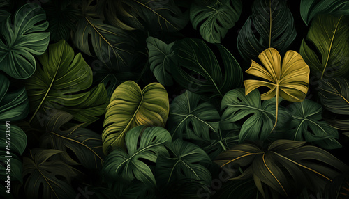 Jungle leaves background