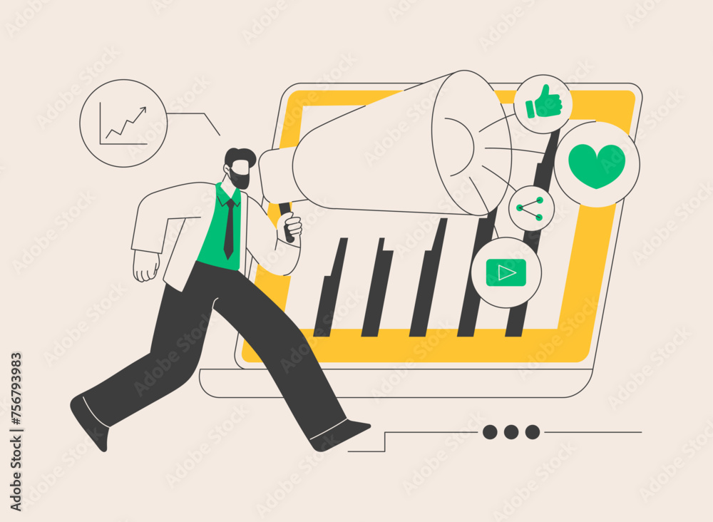 Digital PR abstract concept vector illustration. Digital PR abstract concept vector illustration.