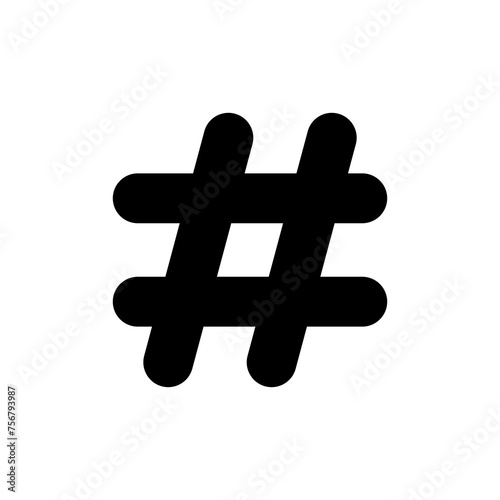 Hashtag icon vector isolated on white background. hashtag vector icon