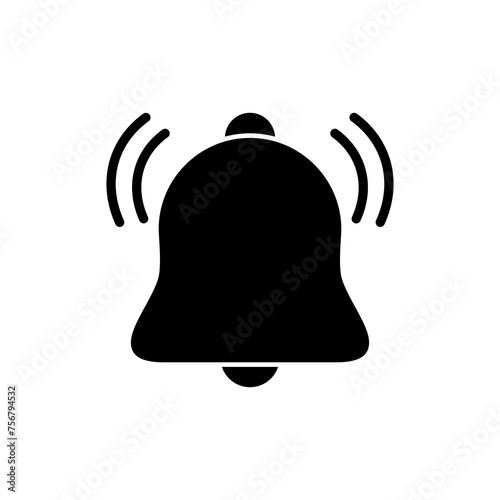 Bell Icon vector isolated on white background. Notification symbol. Bell vector icon