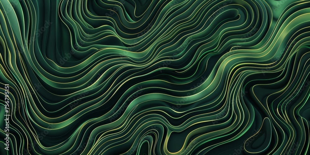 A green and gold abstract design with a lot of lines - stock background. A green and gold abstract design with a lot of lines - stock background.