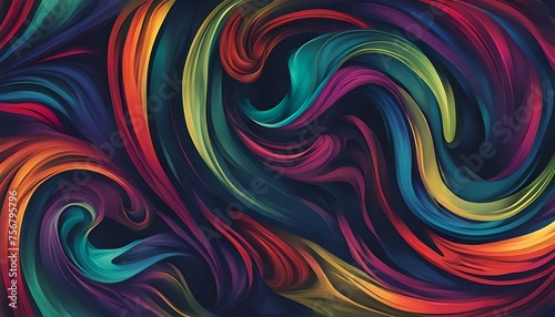 colorful swirls on a dark background