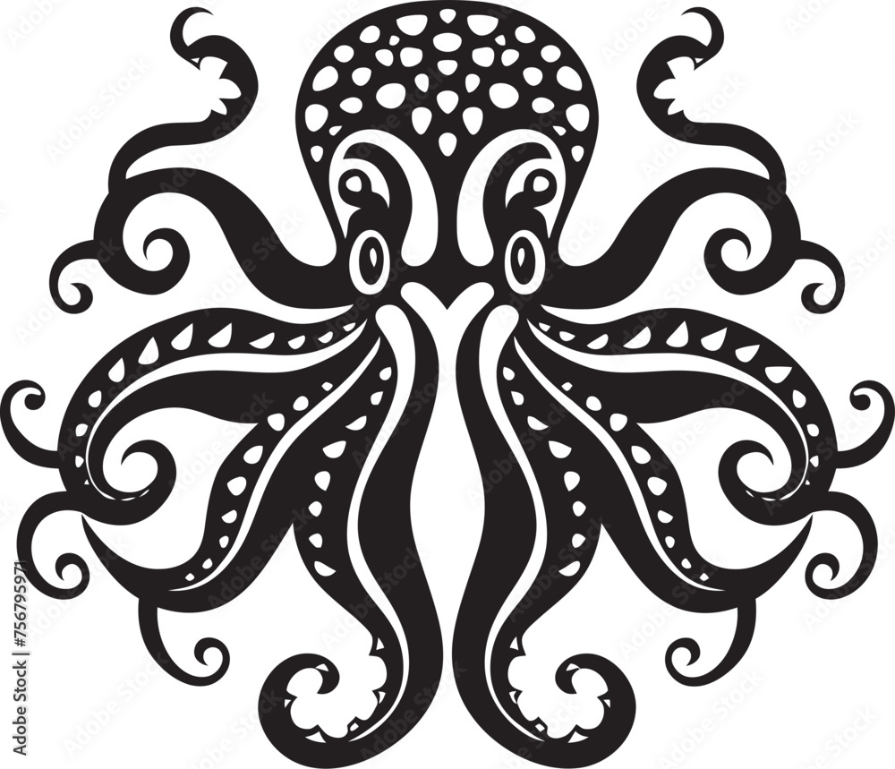 Enigmatic Depths: Octopus Mandala Black Logo Icon Spirals of Wisdom: Octopus Mandala Art in Black Vector Enigmatic Depths: Octopus Mandala Black Logo Icon Spirals of Wisdom: Octopus Mandala Art in Black Vector