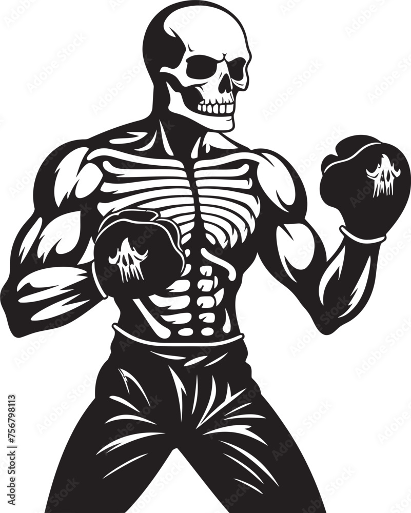 Skeletal Showdown: Skeleton Boxing Black Logo Icon Design Bone Breaker: Skeleton Boxer Vector Black Logo Skeletal Showdown: Skeleton Boxing Black Logo Icon Design Bone Breaker: Skeleton Boxer Vector Black Logo