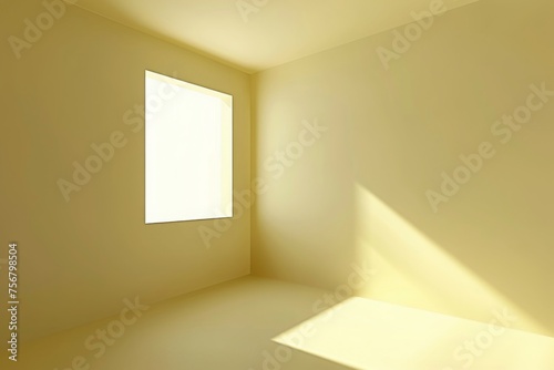 Background image for design or product presentation, with a play of light and shadow, in light, warm neutral tones