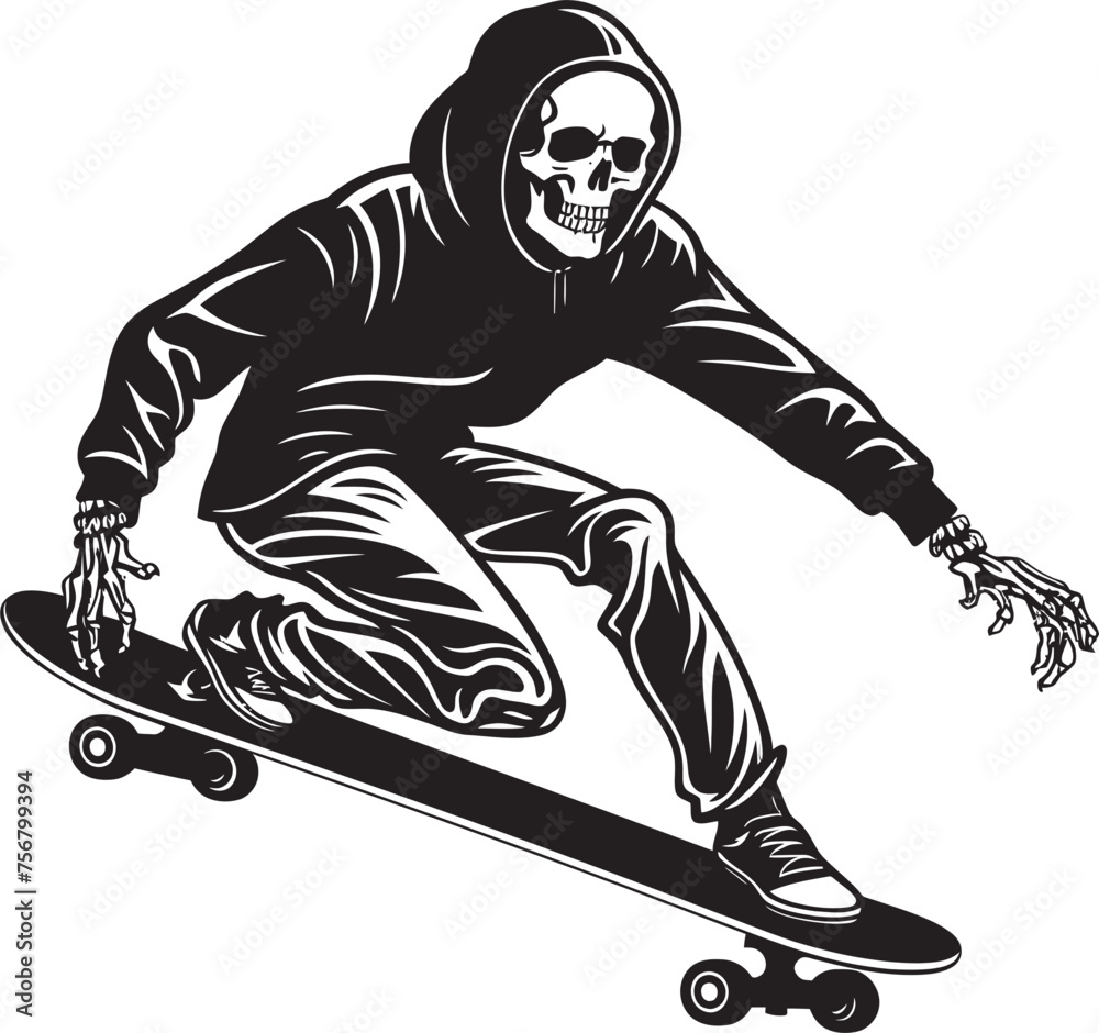 Ollie Ossuary: Skeleton Skating Black Logo Icon Skully Shred: Skeleton on Skateboard Black Logo Design Ollie Ossuary: Skeleton Skating Black Logo Icon Skully Shred: Skeleton on Skateboard Black Logo Design