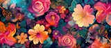 Colorful tropical flower background
